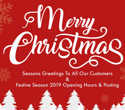 Festive Season 2019 Opening Hours & Posting Details
