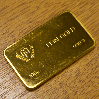 100 Gram Gold Bar Zurich Bank Leu Po