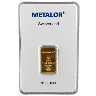 Metalor 5 Gram Gold Bar 5g Gold Bar Ukbullion