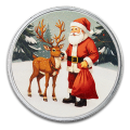 1oz Santa's Workshop Coloured Silver Round | PAMP Suisse