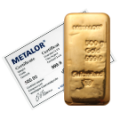 500 Gram Cast Gold Bar Metalor