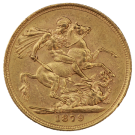 1871-1887 Gold Full Sovereign (Victoria, Young Head)