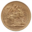 1887-1893 Gold Full Sovereign (Victoria, Jubilee Head)