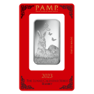 2023 1oz Lunar Rabbit Silver Bar | Certicard | PAMP Suisse 