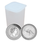 25 x 1oz Silver Kangaroo Coins In Tube | Perth Mint 