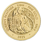 2025 1/4oz Gold Tudor Beast's Queen's Panther Coin I The Royal Mint