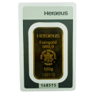 100 Gram Gold Bar Heraeus (PO)