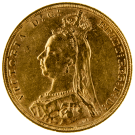 1887-1893 Gold Full Sovereign (Victoria, Jubilee Head)
