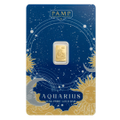 0.5g Zodiac Aquarius Gold Bar | PAMP Suisse 