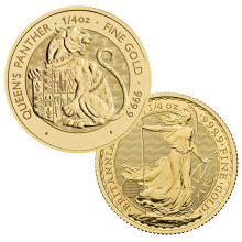 Best Value 1/4oz CGT Free Gold Coin by The Royal Mint | Mixed Years 
