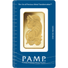 100g Fortuna Gold Bar | Certicard | PAMP Suisse  