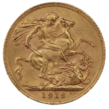 1911-1932 Gold Full Sovereign (King George V)
