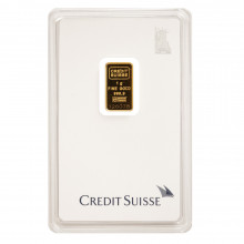 1g Credit Suisse Statue of Liberty Gold Bar 