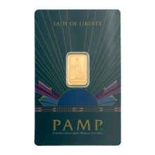 2.5g Lady of Liberty Gold Bar | PAMP Suisse 