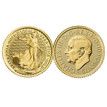 2023 1/10oz Gold Britannia Coin (King Charles III Portrait) | The Royal Mint 