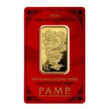 2024 1oz Year of the Dragon Gold Bar I PAMP Suisse