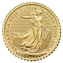 2026 1/10oz Gold Britannia Coin | The Royal Mint 