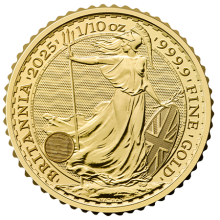 2025 1/10oz Gold Britannia Coin | The Royal Mint 