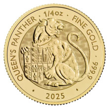 2025 1/4oz Gold Tudor Beast's Queen's Panther Coin I The Royal Mint