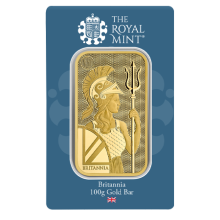 100g Britannia Gold Bar (New Design) | The Royal Mint