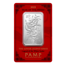 2025 1oz Year of the White Snake Silver Bar I PAMP Suisse