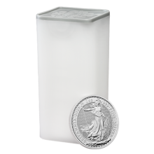 2025 25 x 1oz Silver Britannia Coins in a Tube