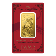 2026 1oz Year of the Horse Gold Bar | Lunar Legend Series I PAMP Suisse