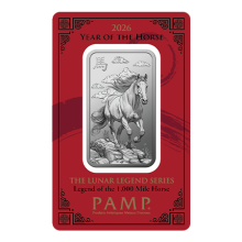 2026 1oz Year of the Horse Silver Bar | Lunar Legend Series I PAMP Suisse