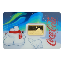 2026 5g Coca-Cola Polar Bear Hugs Holiday Gold Bar I PAMP Suisse