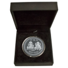 20 Gram Silver Round MMTC-PAMP Goddess Lakshmi & Lord Ganesh in Presentation Box