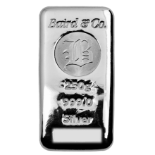 250g Cast Silver Bar | Baird & Co