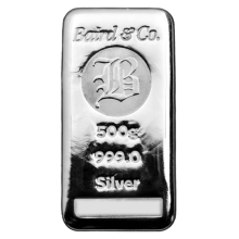 500g Cast Silver Bar | Baird & Co