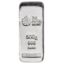 500g Silver Bullion Cast Bar I The Royal Mint