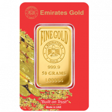 50 Gram Gold Bar In Certified Blister | Emirates Gold