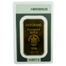 100 Gram Gold Bar Heraeus (PO)