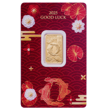 2025 5g Good Luck Koi Fish Gold Bar in Blister | PAMP Suisse