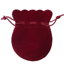 Small Maroon Velvet Coin Pouch