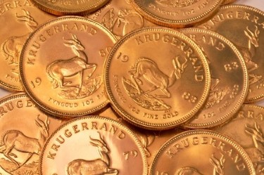 Pile of Gold Krugerrands