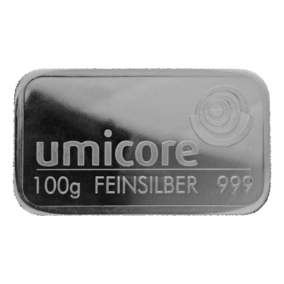 Umicore 100g Fine Minted Silver