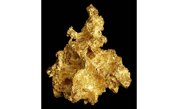 A natural cluster of gold