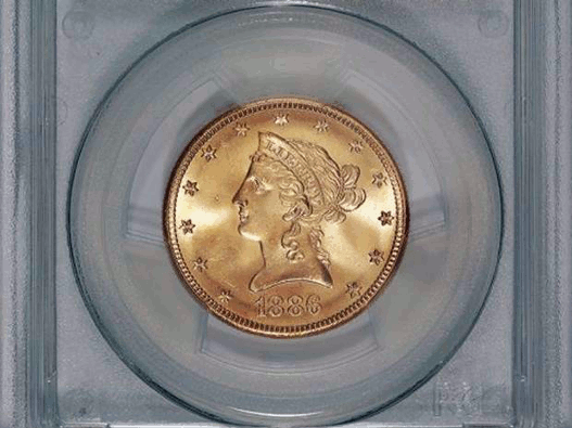 An American Gold Coin from 1886