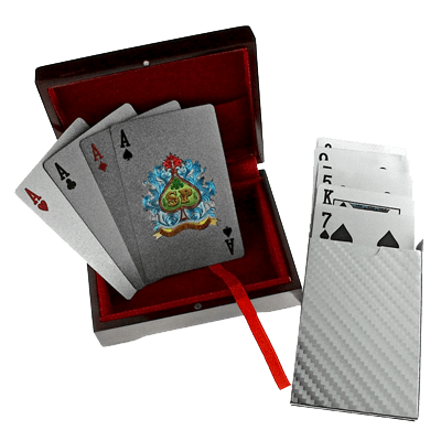 Silver-leaf plated Playing Cards, an ideal Gift